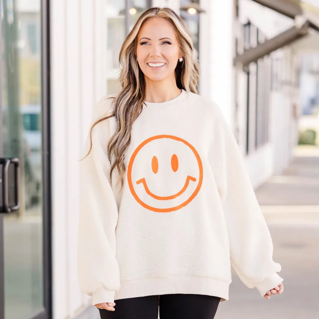 All Smiles Pullover, Cream