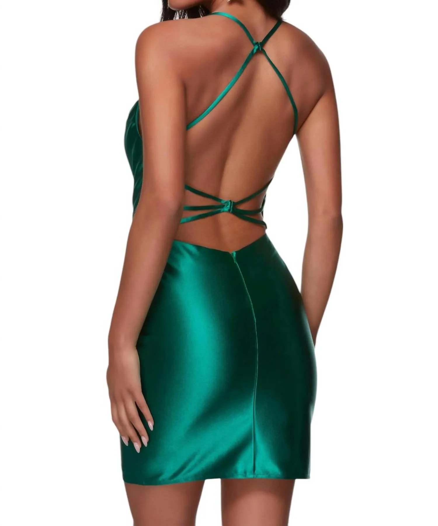Alyce Paris - Cowl Neck Strappy Back Dress