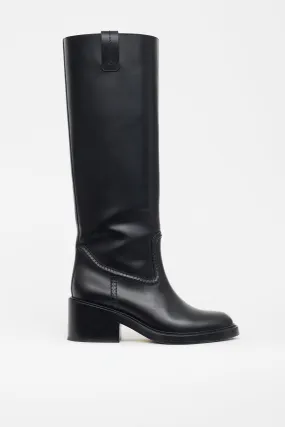 Black Leather Mallo Boot