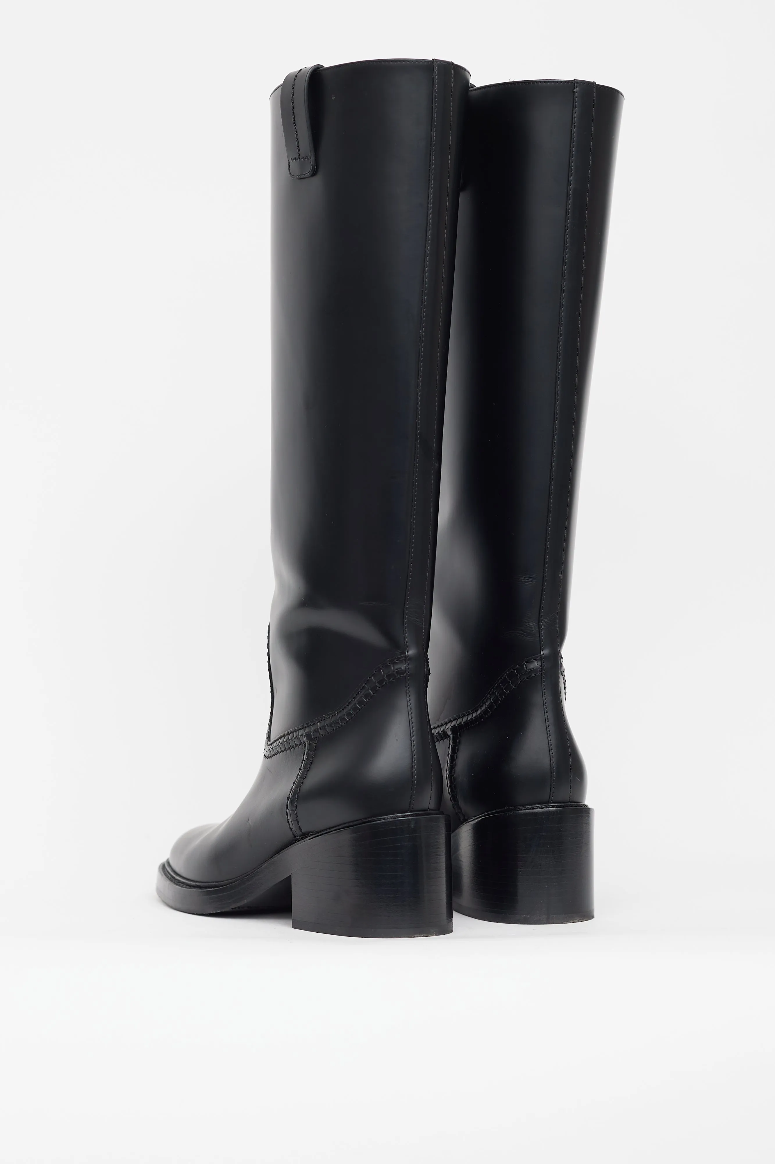 Black Leather Mallo Boot