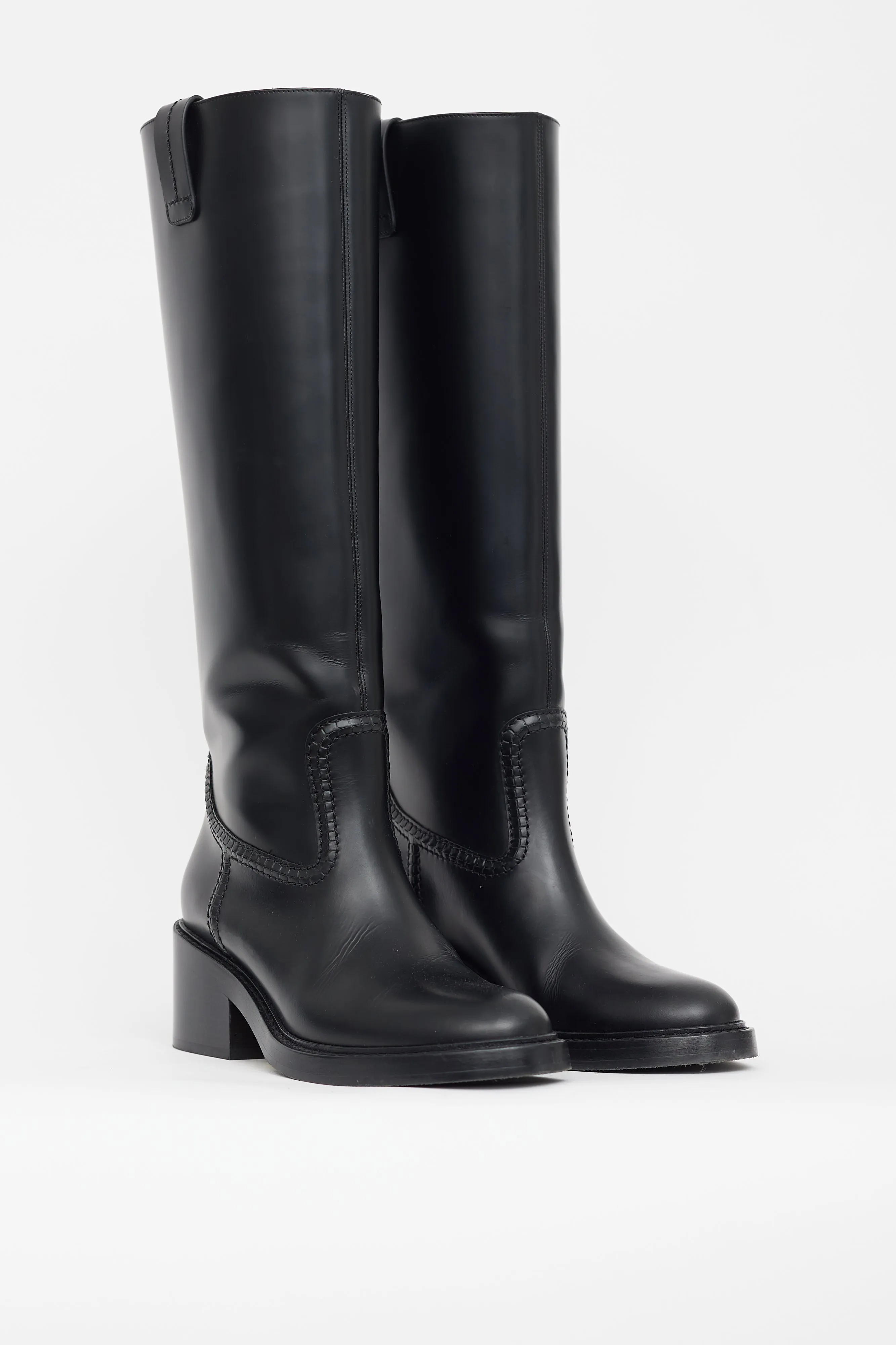 Black Leather Mallo Boot