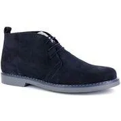 Blue Suede Lace Up Desert Boots