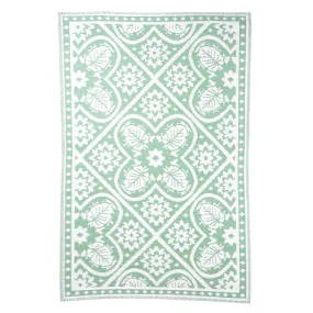 Garden Carpet - Green & White Tiles