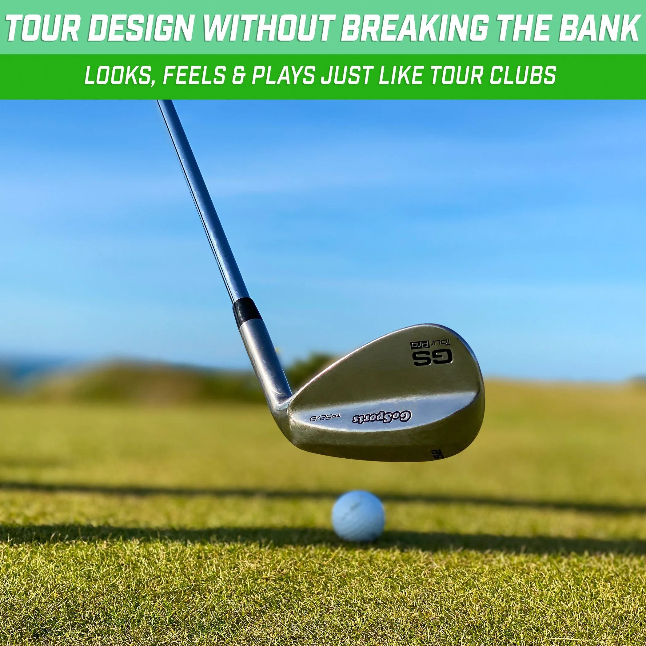 GoSports Tour Pro Golf Wedge - 52 Degree Satin