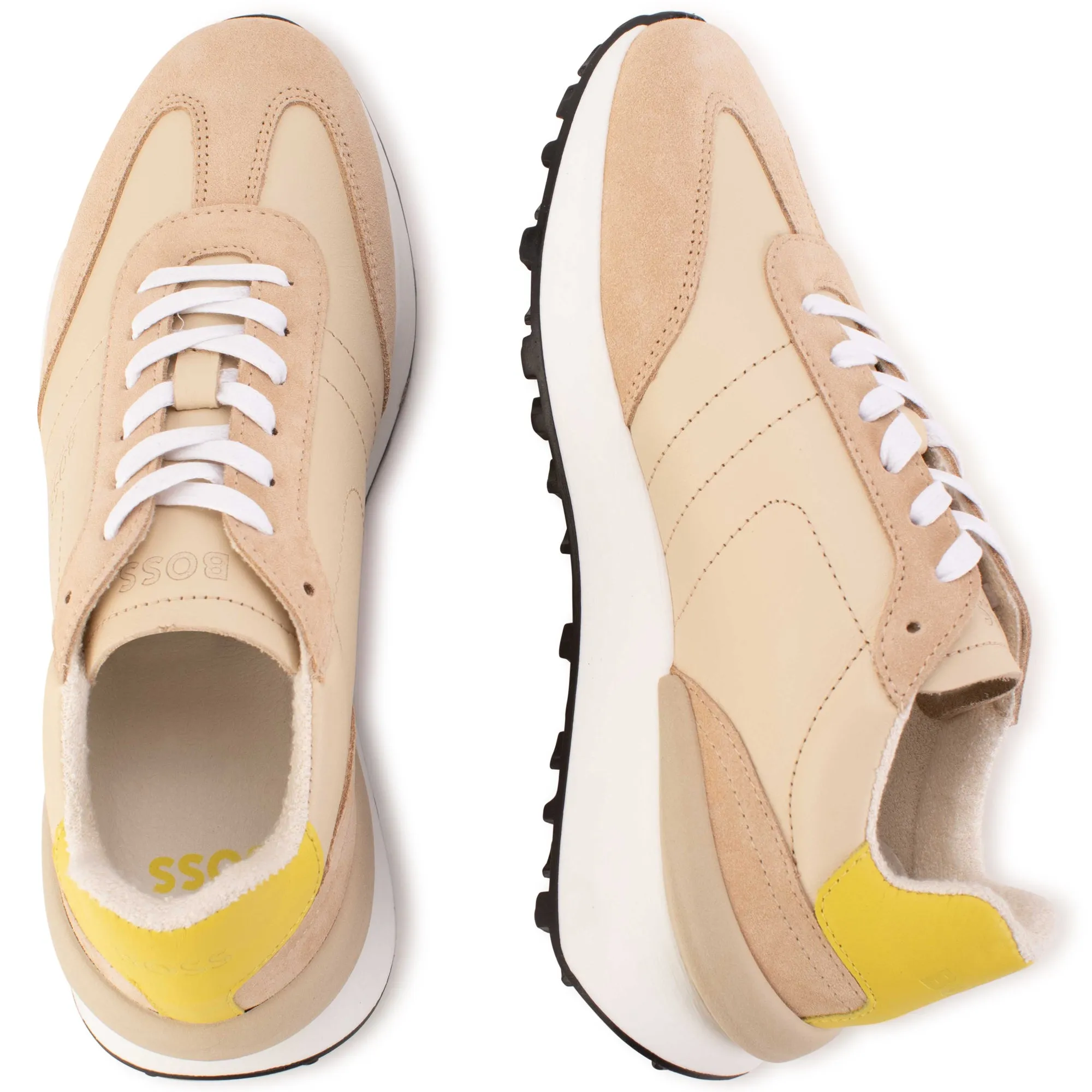 Hugo Boss Beige Retro Sneakers