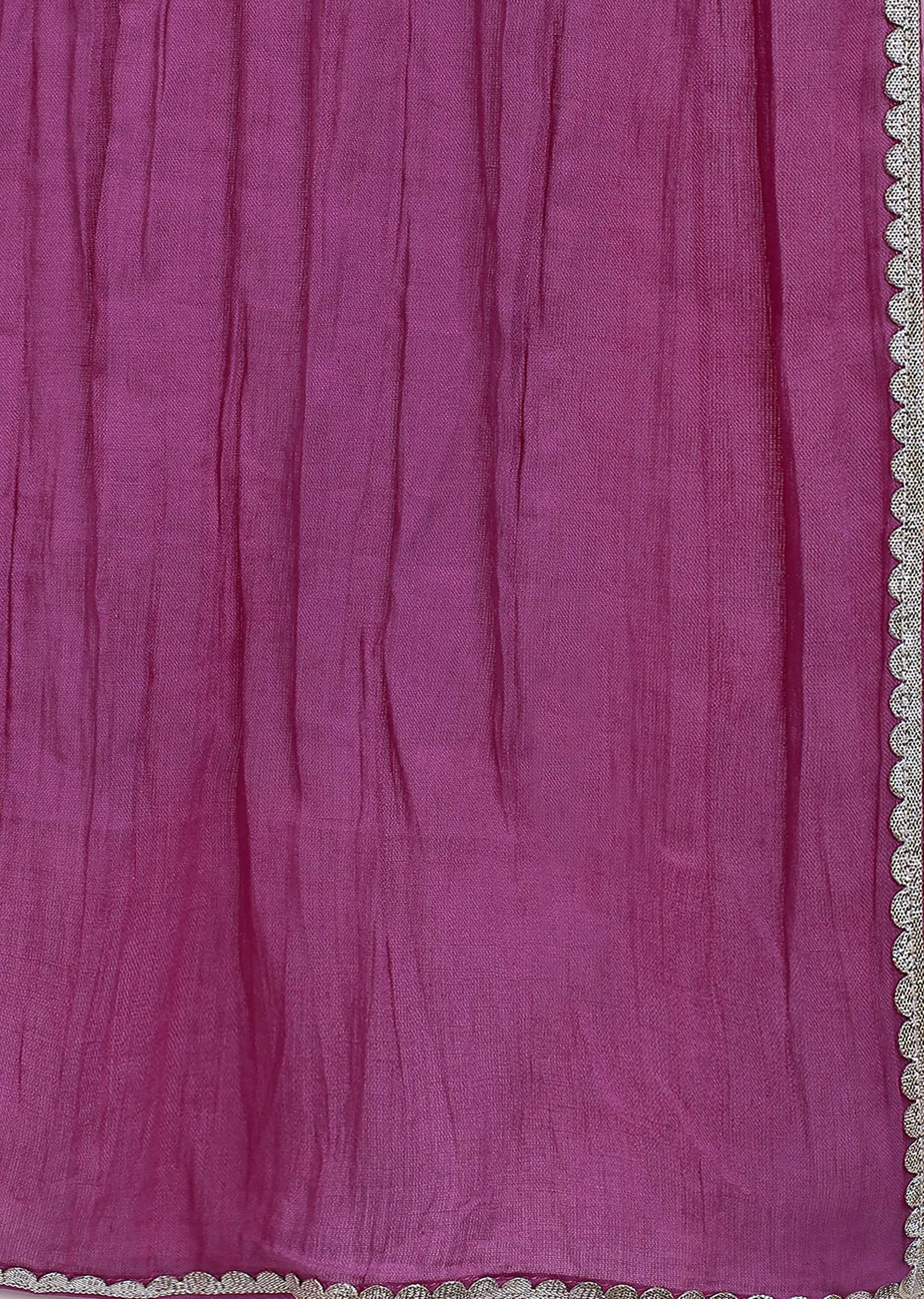 Kalki Girls Purple Sharara Suit In Cotton With A Straight Cut Mango Print Strappy Kurti By Tiber Taber