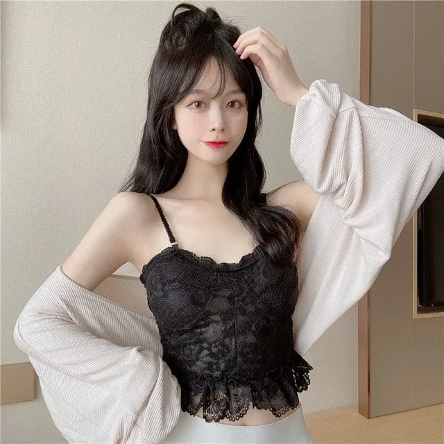 Kawaii Strappy Lace Bustier