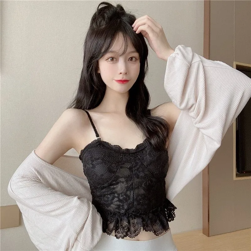 Kawaii Strappy Lace Bustier