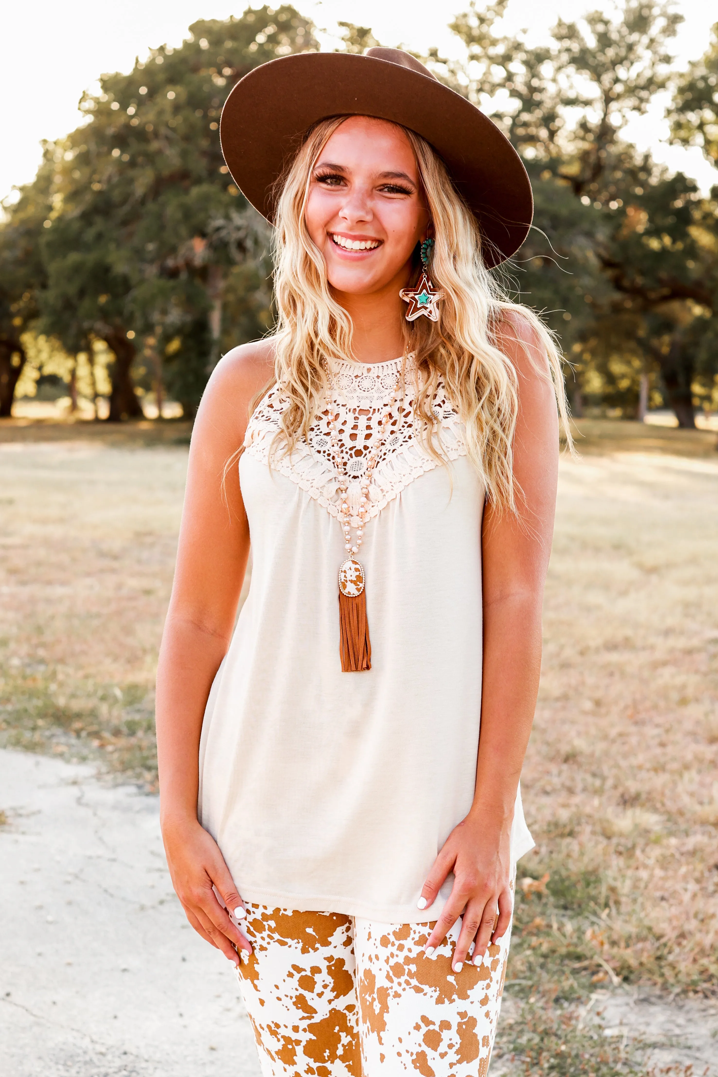 Undeniable Beauty Crochet Tank, Ivory